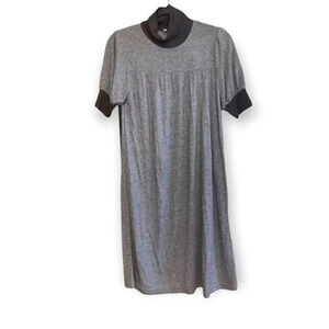 MAJE Robe Babylone Babylon Dress Viscose Wool Blend Size 2 Medium Gray Mini